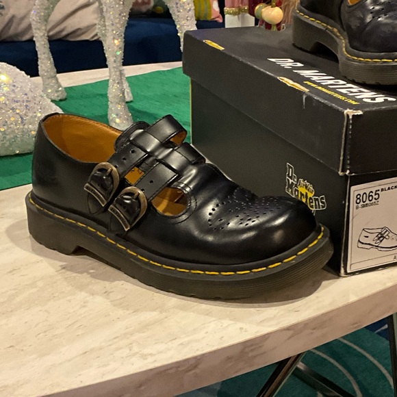 Dr. Martens Black Leather Buckle Shoes - Picture 5 of 10